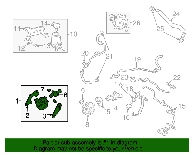 20042007 Toyota Highlander Power Steering Pump 4432048040 OEM Parts