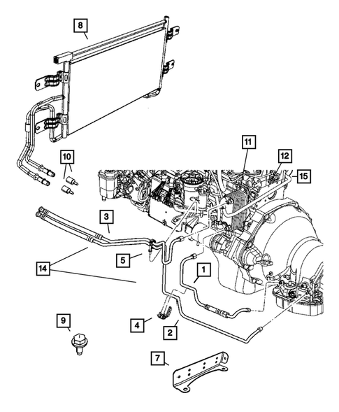 thumbnail image 2 of Direct Replacement Automatic Transmission Oil Cooler For Ram 2500 3500 2019-2022 - 68322494AC, Aluminum 2 of 5