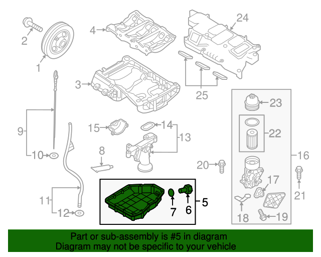215103C201 Oil Pan 20142018 Kia Kia.Parts Store