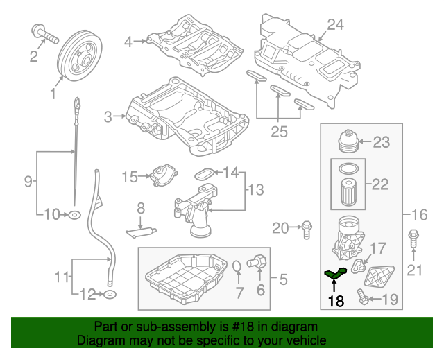 263433CAB1 Engine Oil Filter Adapter Seal 20142018 Kia Kia.Parts