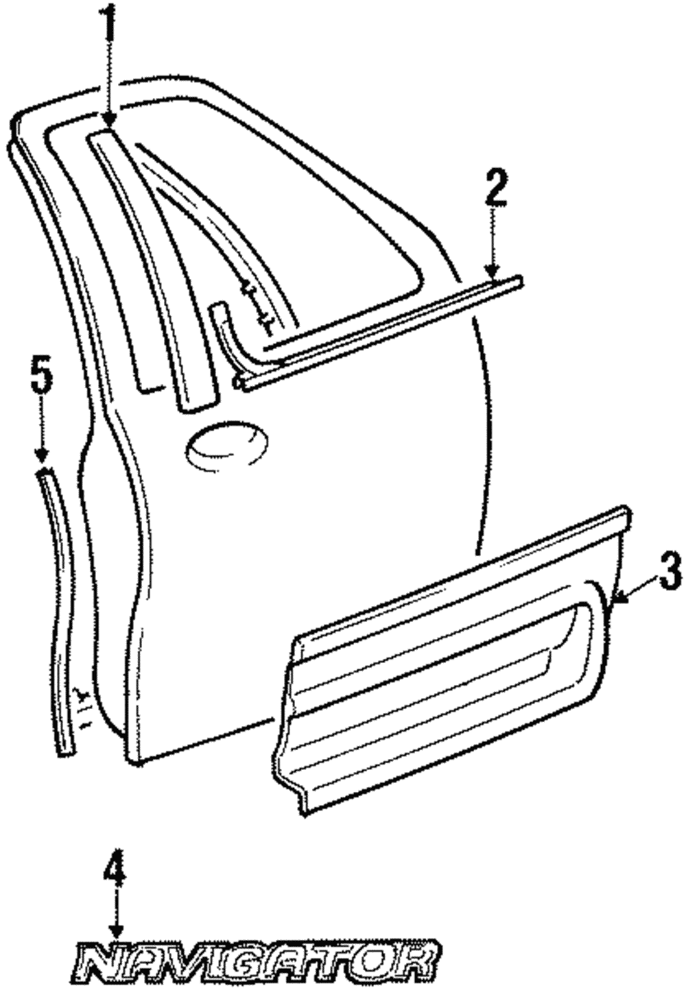 Belt Weather-Strip - Ford (YL7Z-7821453-AA)