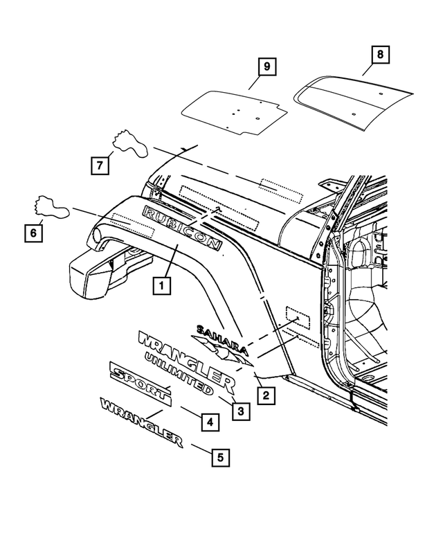 Factory Mopar Parts DECAL 68141692AA Bam Wholesale Parts