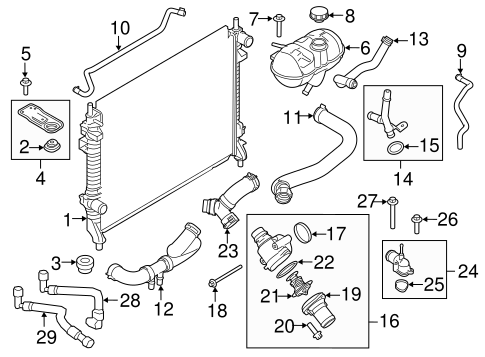 Labwork Radiator Fan Assembly For 2015-2017 Ford Mustang (3.7L, 5.0L, 5.2L)