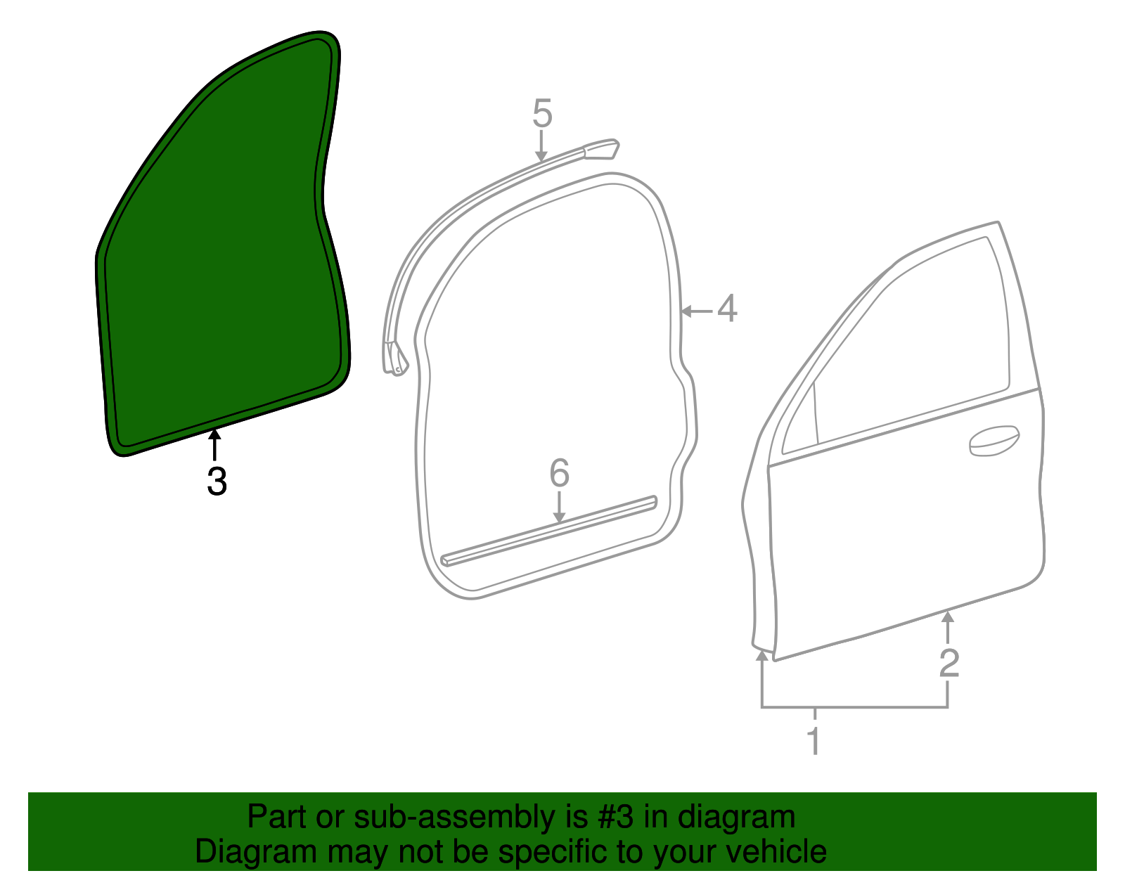 Body Weather-Strip - Ford (YF1Z-5420708-AAA)