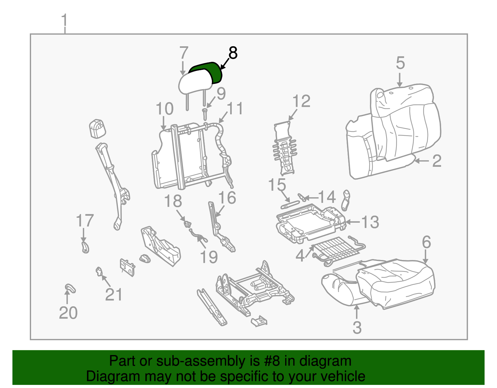 Headrest Cover - GM (88941772)