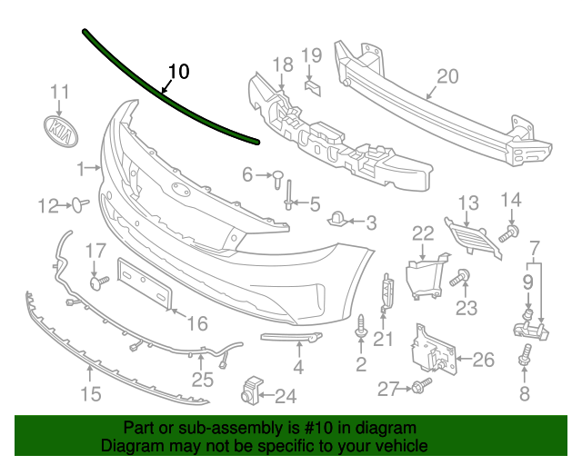 Kia 20172018 Kia Filler Strip 86357B0000 KIA Parts Hub Kia parts
