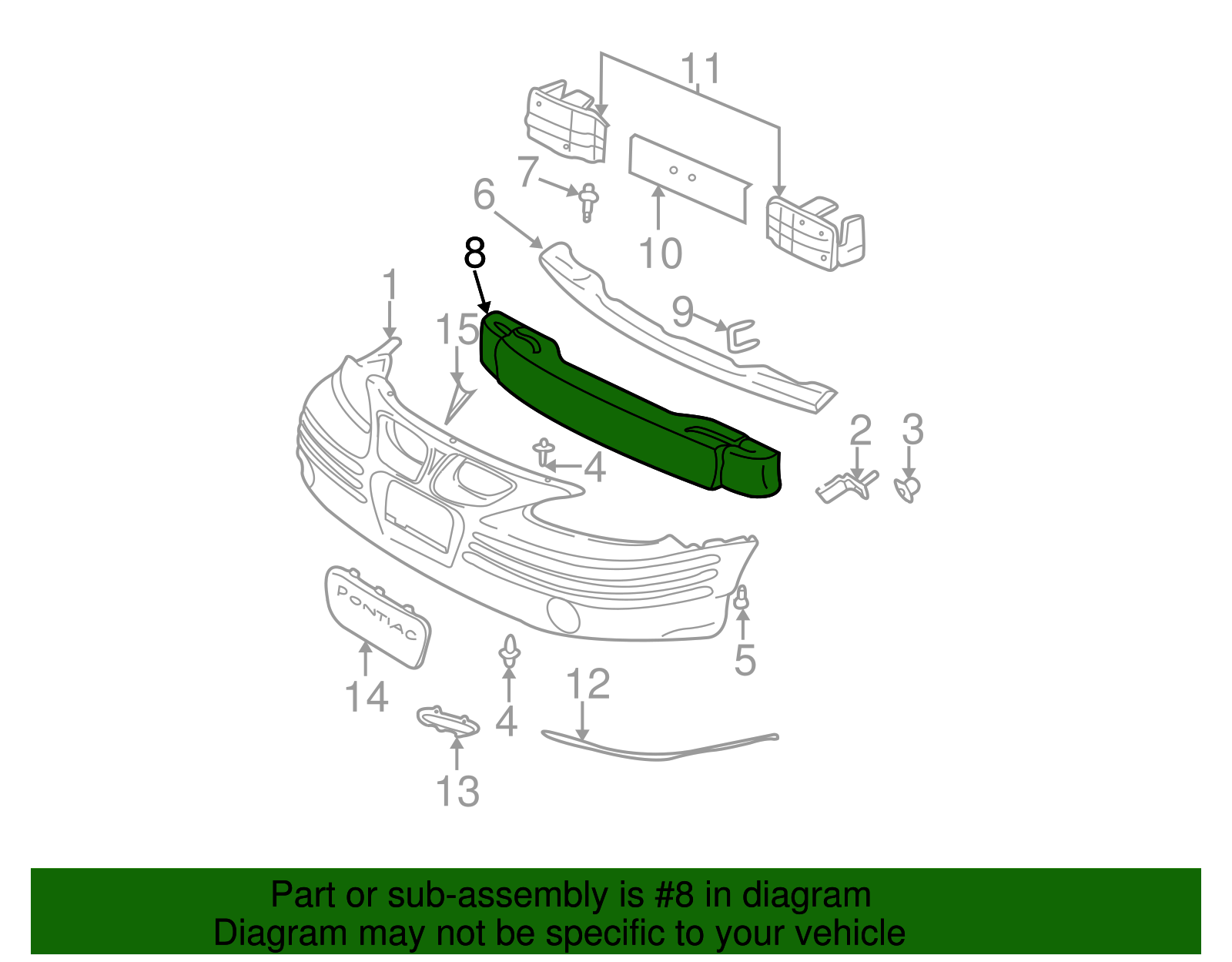 Front Bumper Impact Bar - GM (19367520)