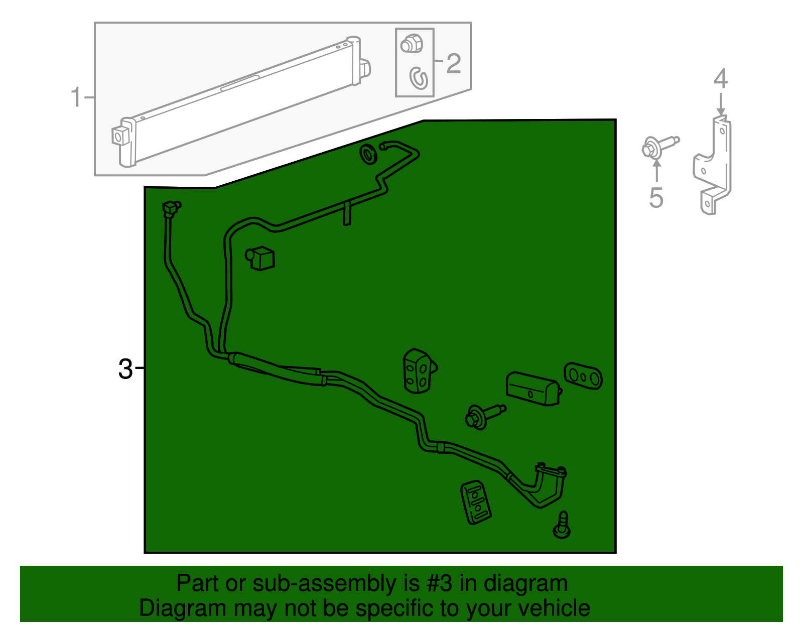 Automatic Transmission Fluid Cooler Inlet and Outlet Line - GM (84013049)