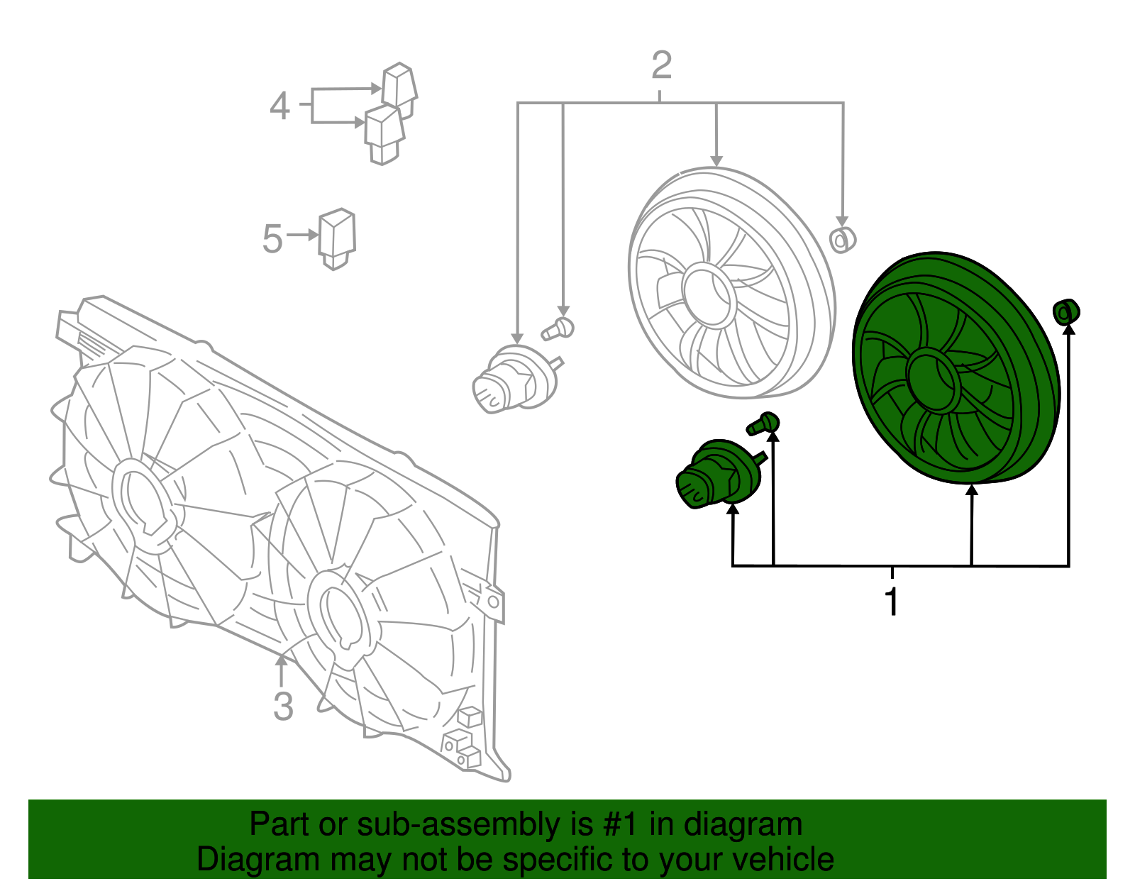 Fan Kit, Eng Elec Cool - GM (12463002)