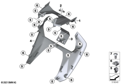 Motorcycle Trim Section, Windshield for 2024 BMW-Motorrad CE 04 