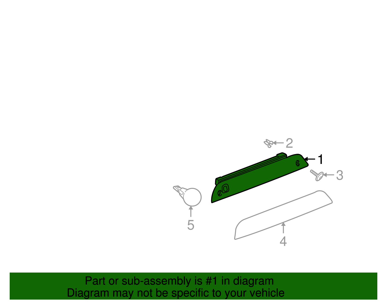 Lamp Assembly, High Mt Stop - GM (10367401)