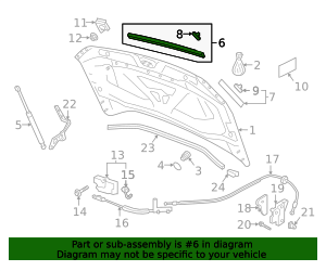 2018-2024 Volkswagen Tiguan Weatherstrip 5NA-823-707 | OEM Parts Online