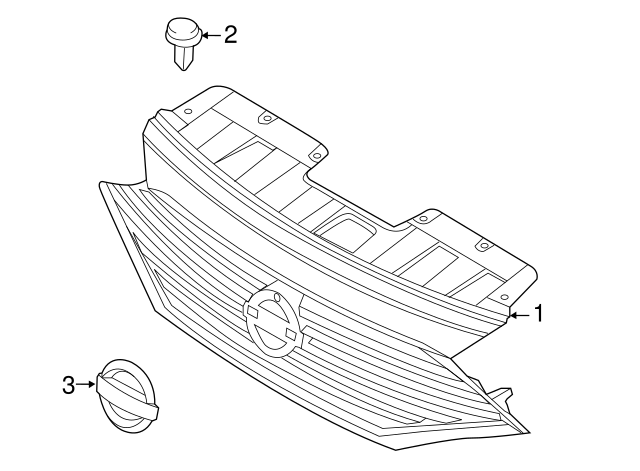 11 Nissan Grille Emblem 628 1ja0a Nissan Parts Store