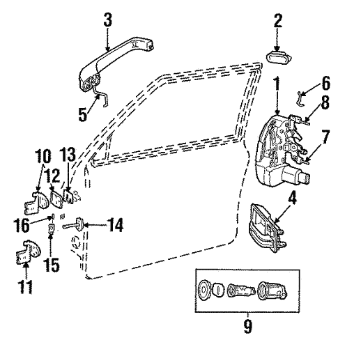Door Hinge Front Mopar 55235368AC