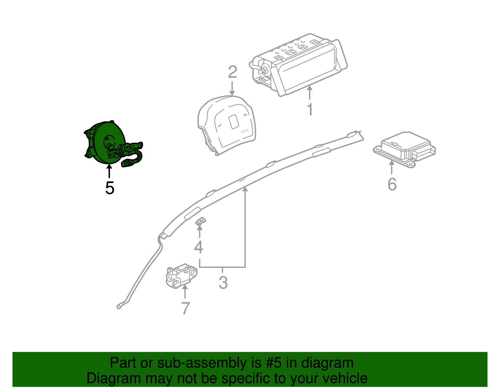 Steering Wheel Airbag Coil - GM (10358951)