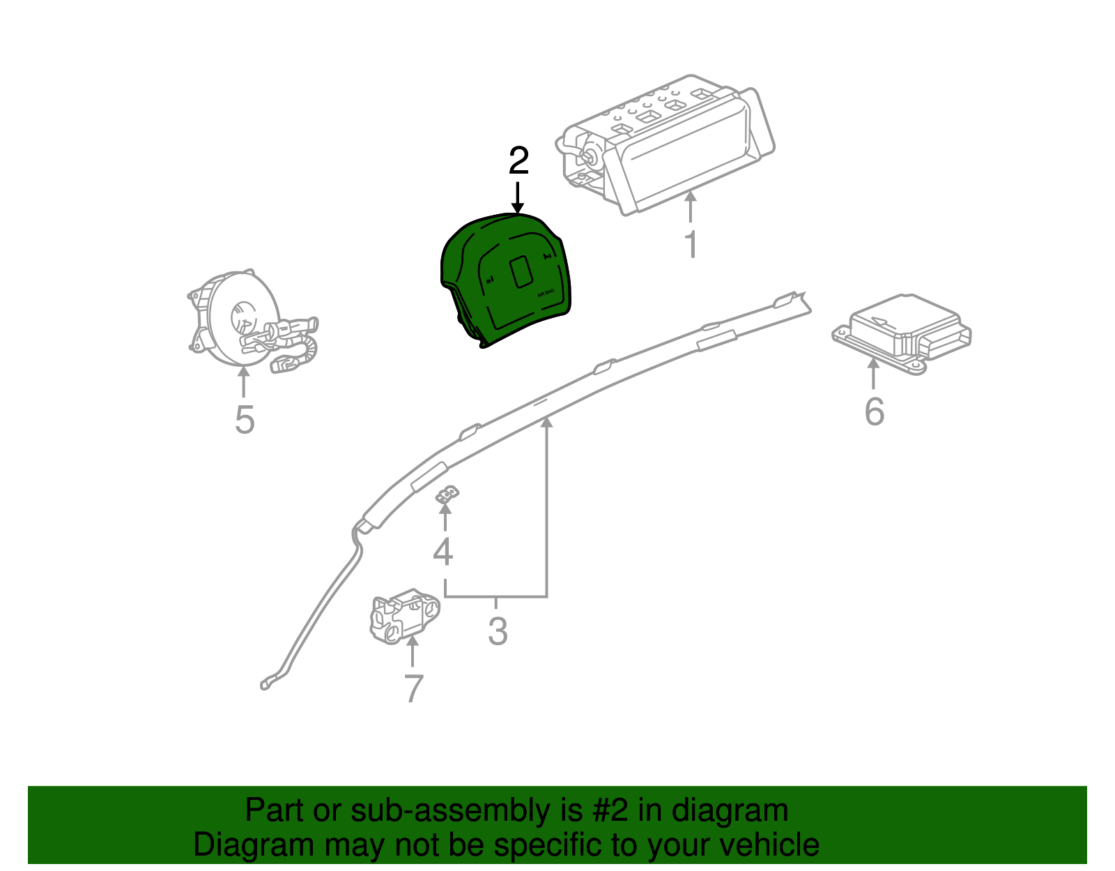 Airbag, Strg Whl - GM (10366613)