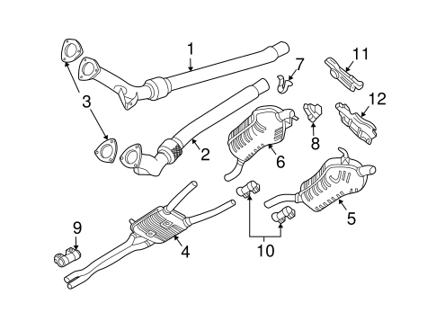 Exhaust Components for 2004 Volkswagen Passat QuirkParts