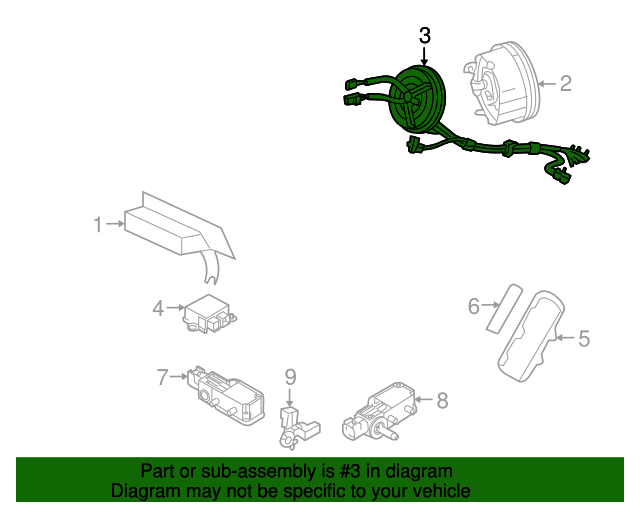 20052009 Ford Mustang Clock Spring 6R3Z14A664AA