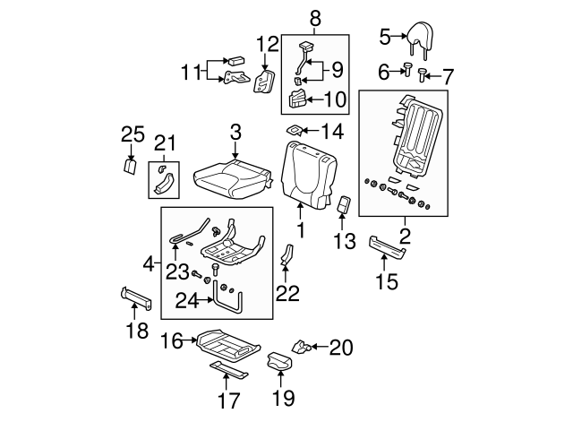 Honda Genuine 82122-SLN-A01ZA Seat Back Pad and Trim Cover Honda Genuine 82122-SLN-A01ZA Seat Back Pad and Trim Cover
