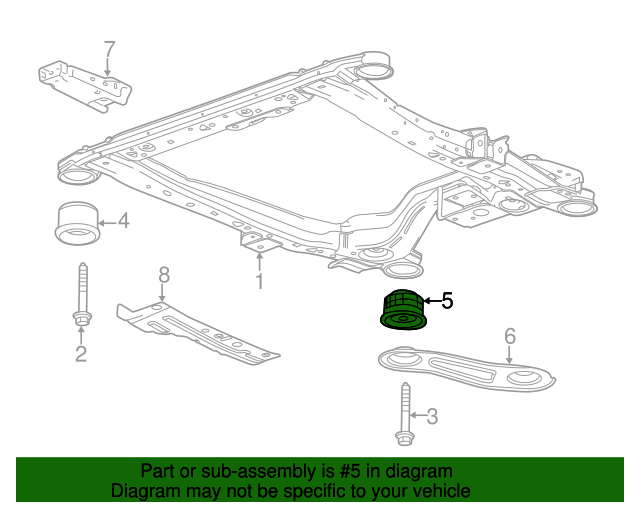 Engine Cradle Bushing GM (13318429) GMPartsNow