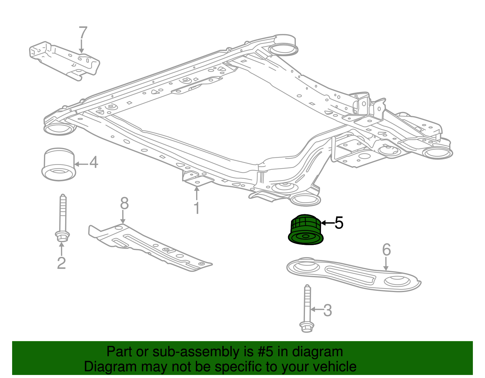 Drivetrain and Front Suspension Cradle Rear Mount - GM (84100301)