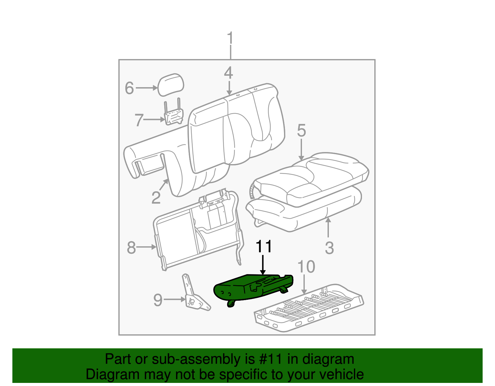 Seat Armrest - GM (88936540)