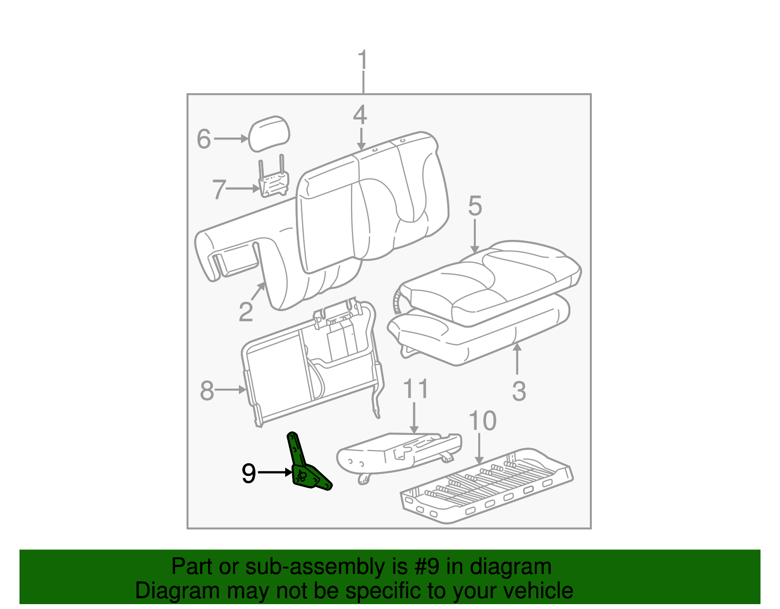 Folding Seat Latch - GM (88940000)