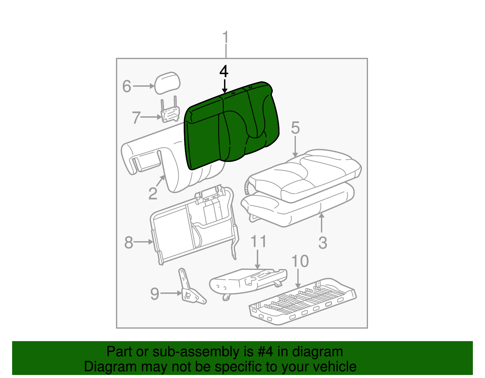 Seat Back Cover - GM (89043762)