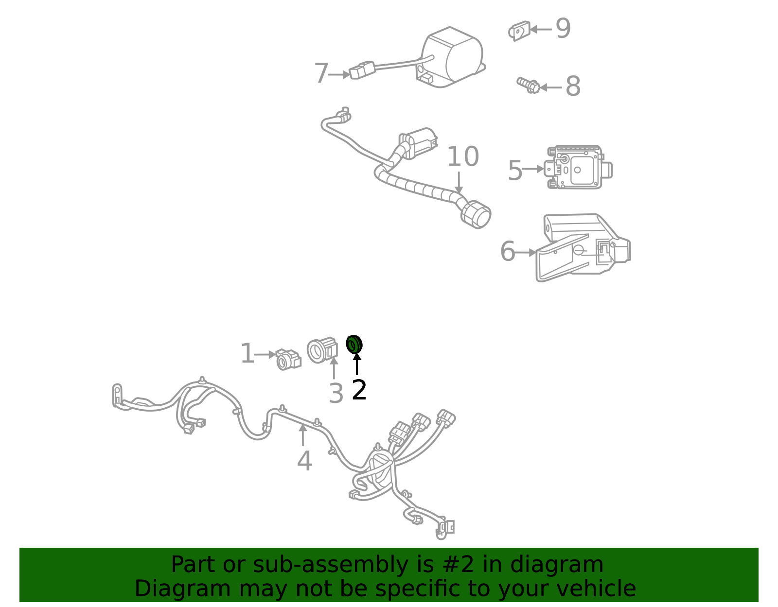 Parking Assist Alarm Sensor Ring - GM (13598576)
