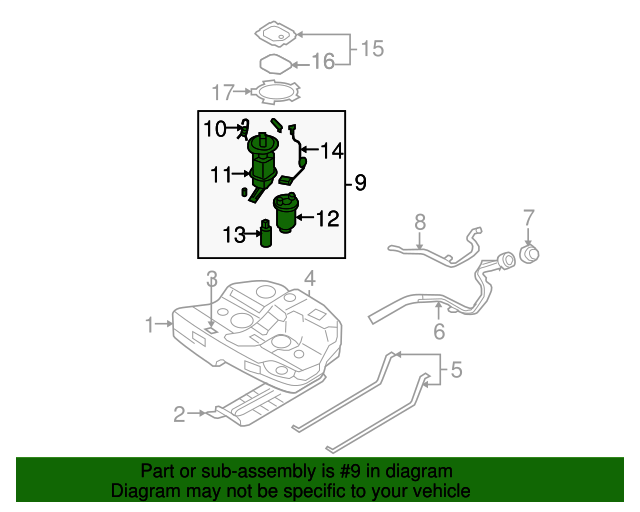 311100A600 Fuel Pump 2009 2010 Hyundai Sonata World OEM Parts