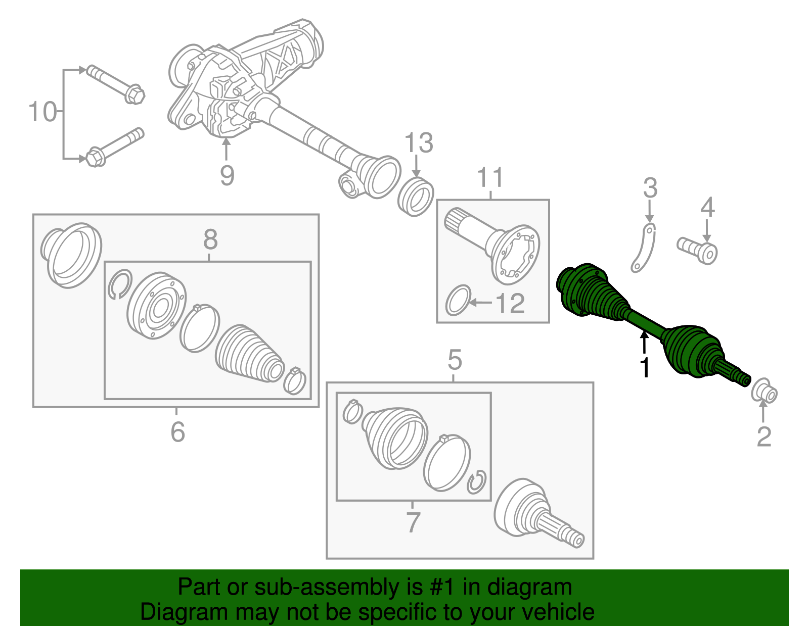 Axle Assembly - Volkswagen (7P0-407-271-CX)