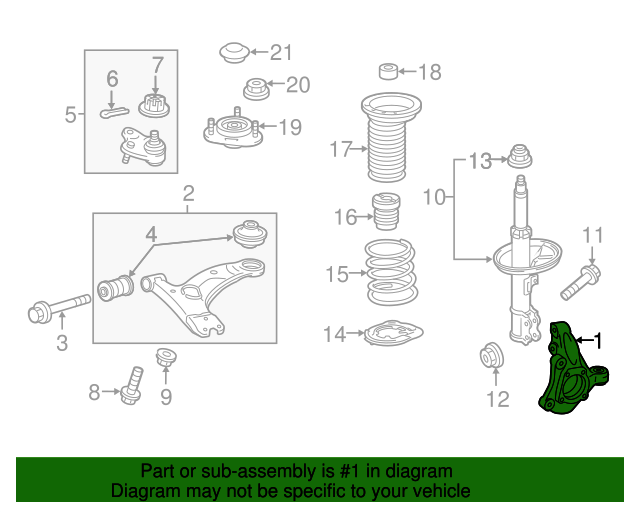 20162023 Toyota Steering Knuckle 4321202390 OEM Parts Online