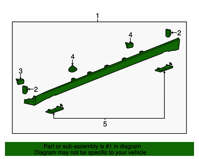 Genuine OEM GM Part Primed Driver Side Rocker Panel Molding 2013