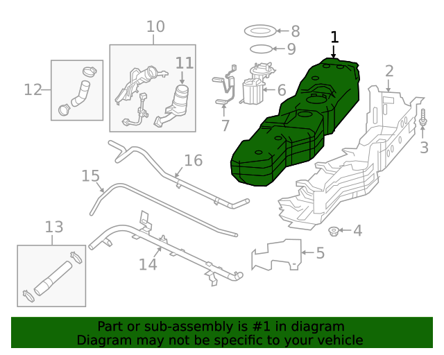 20202021 Jeep Gladiator Fuel Tank 68332305AC