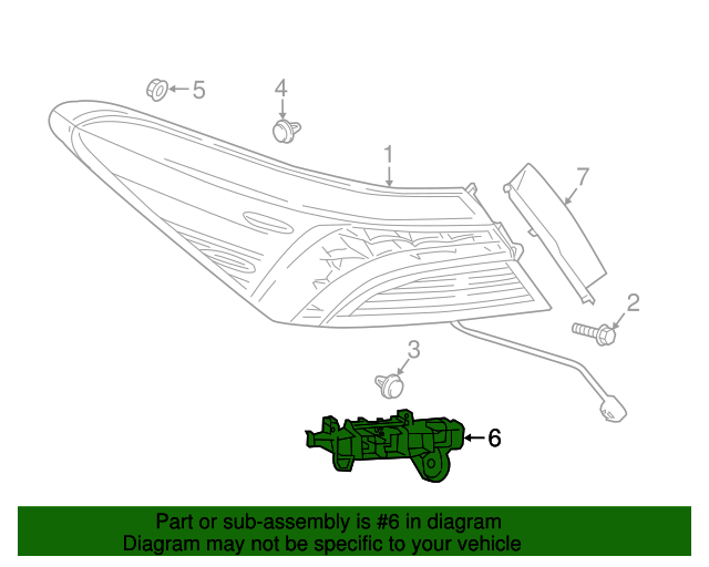 20182021 Toyota Camry Tail Lamp Assembly Retainer 5256206090 Toyota
