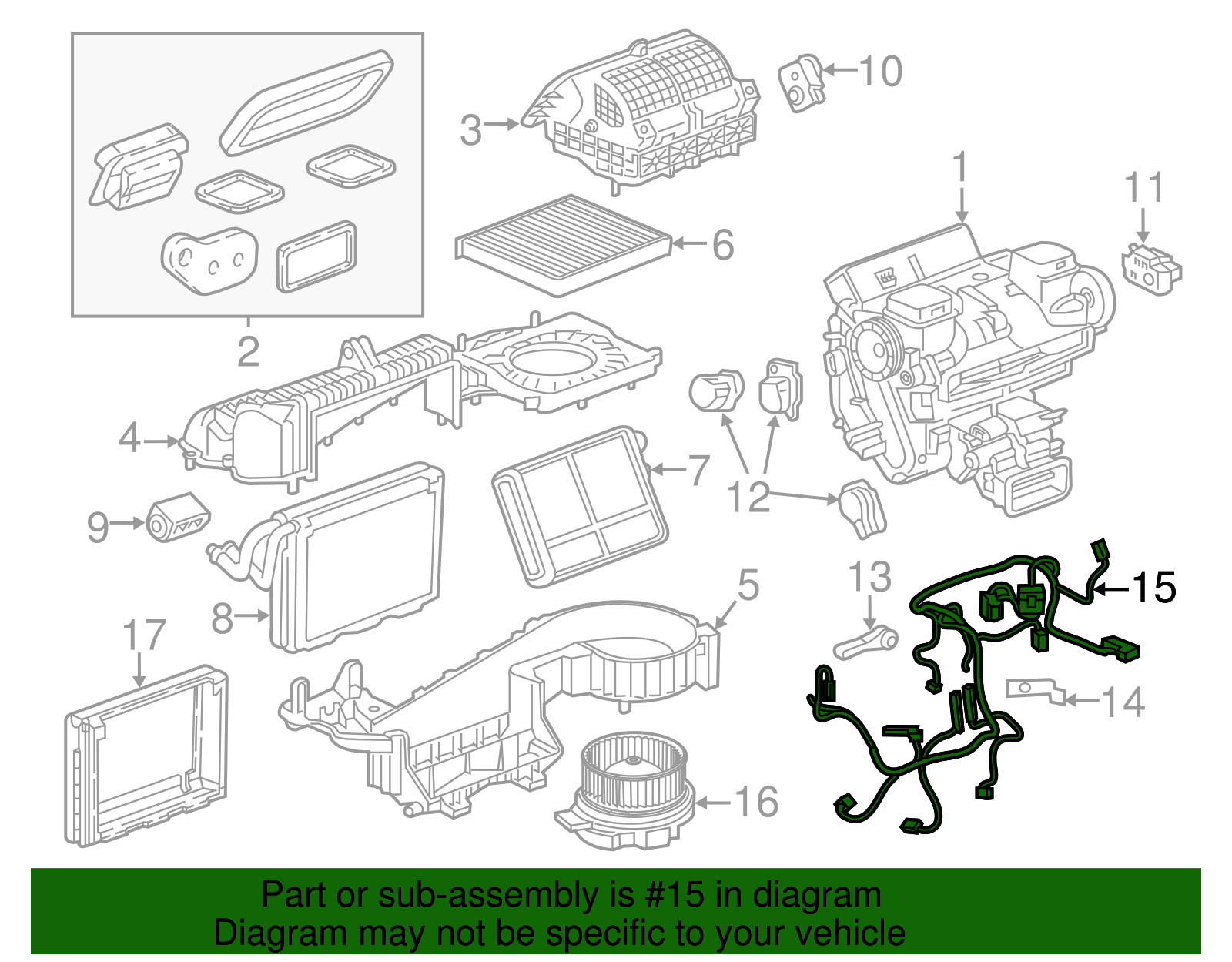 Air Conditioning Wiring Harness - GM (84055912)