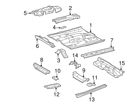 Floor & Rails for 2010 Toyota Camry #0