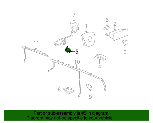 20082009 Hummer H2 Airbag Front End Discriminating Sensor 10366053