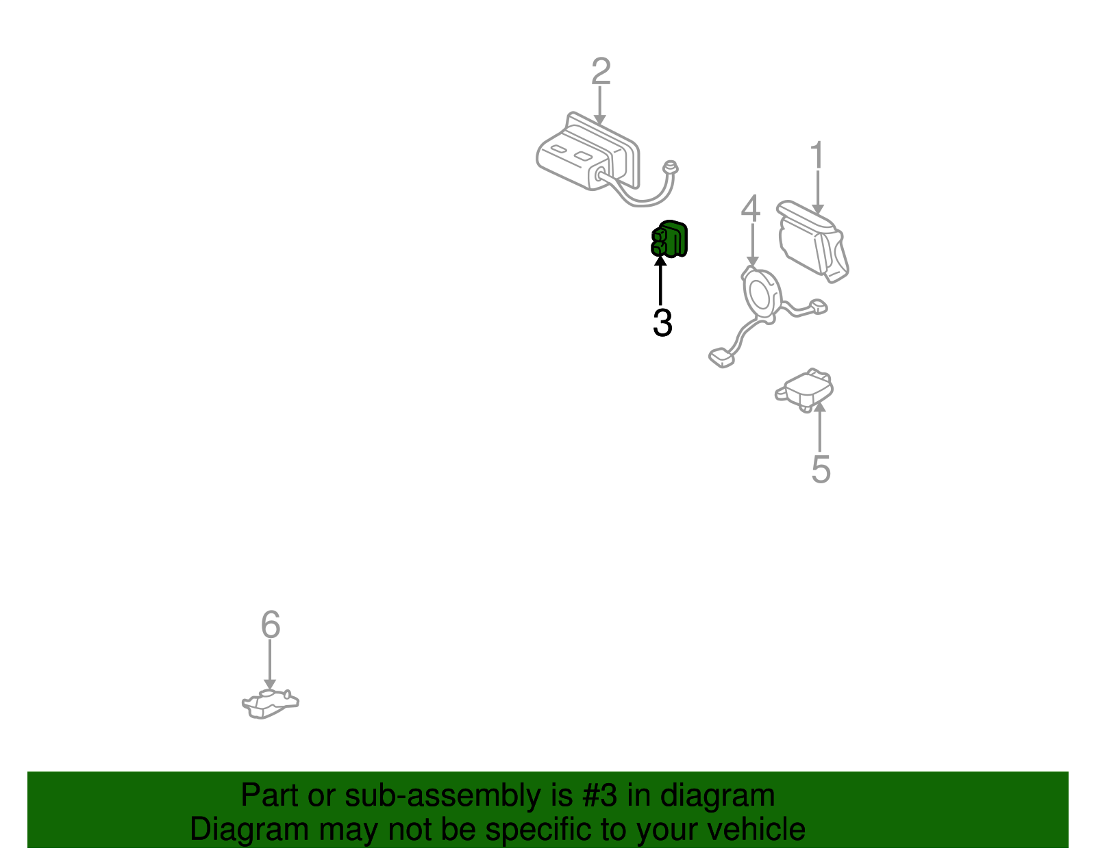 Passenger Air Bag Disable Switch - GM (88895089)