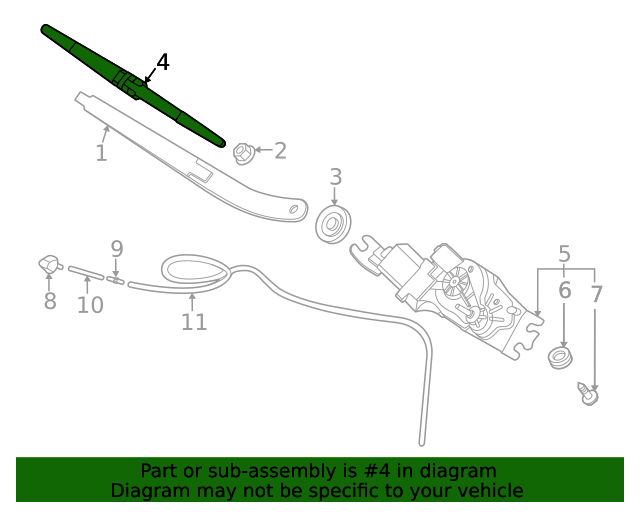 20212023 Kia Sorento Wiper Blade 98850F8000 OEM Parts Online