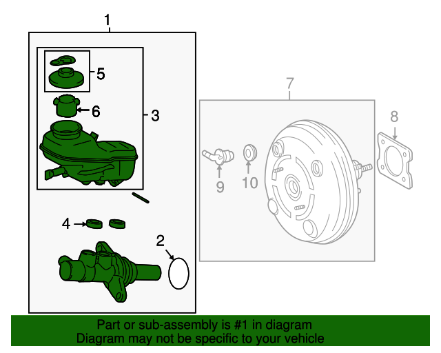 20092012 Toyota Master Cylinder 4720102491 Toyota Parts