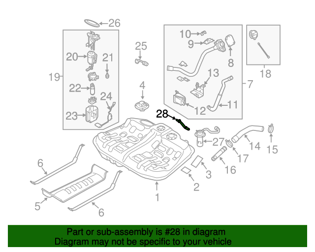 311743R500 Fuel Line 20112016 Kia Optima Kia.Parts Store