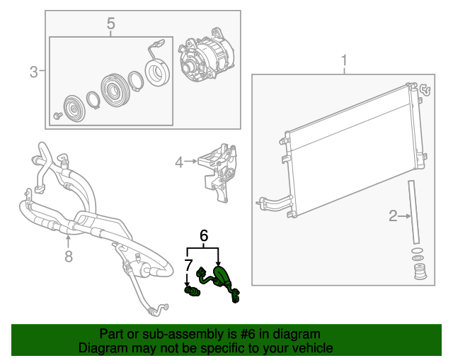 84401906 GM Air Conditioning Condenser Hose GM Parts Store