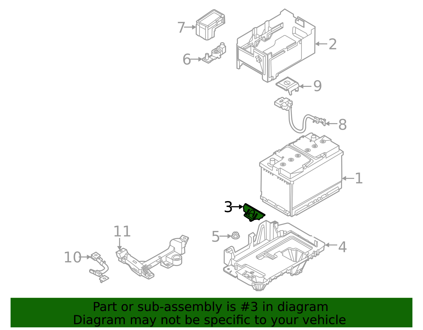 Support De Batterie Métal - Compatible OEM 37160-2V000 - Pour Modèles 2014-2022 - Remplacement Direct, Installation Facile