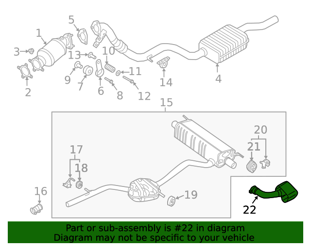 20202022 Audi Q7 Tailpipe Extension 4M0253681AA Audi USA Parts