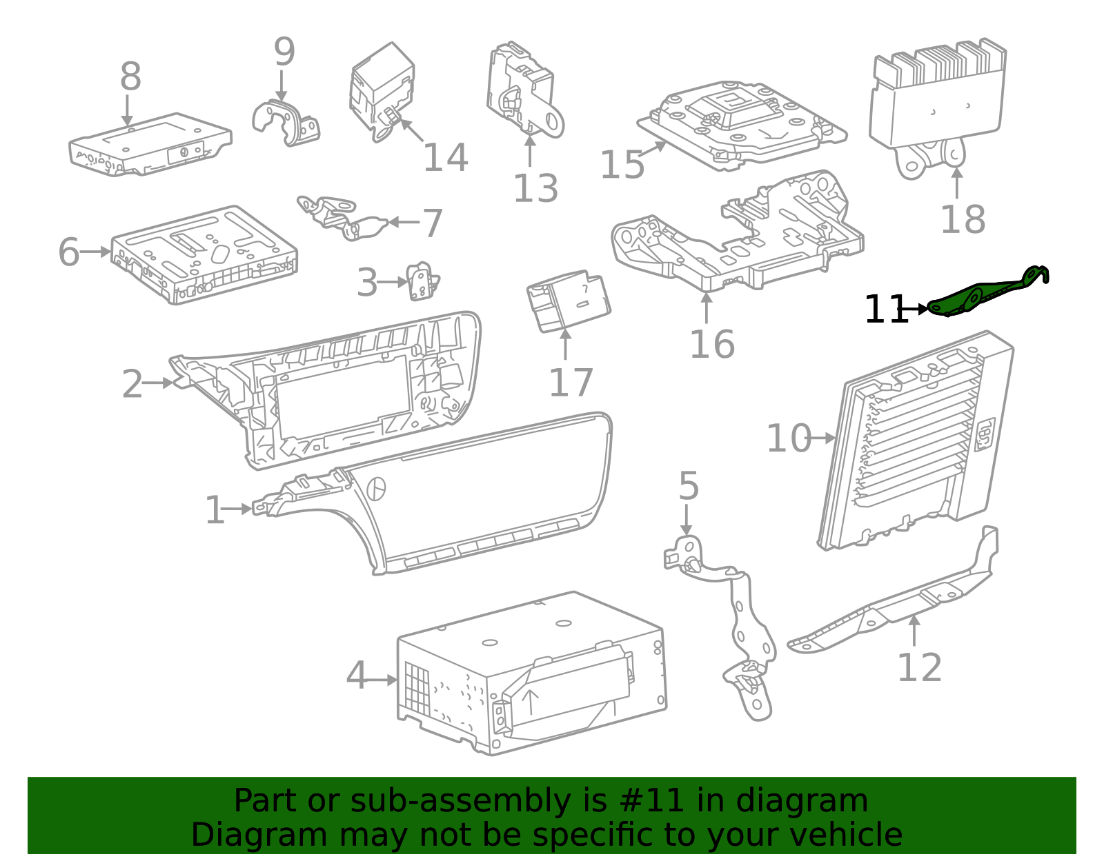 Amplifier Upper Bracket - Toyota (86285-62040)