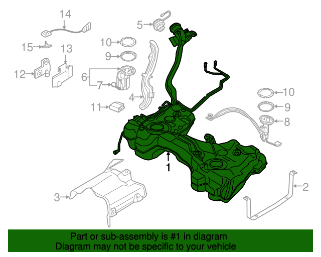 20152019 Audi Fuel Tank 5Q0201055EK Audi USA Parts