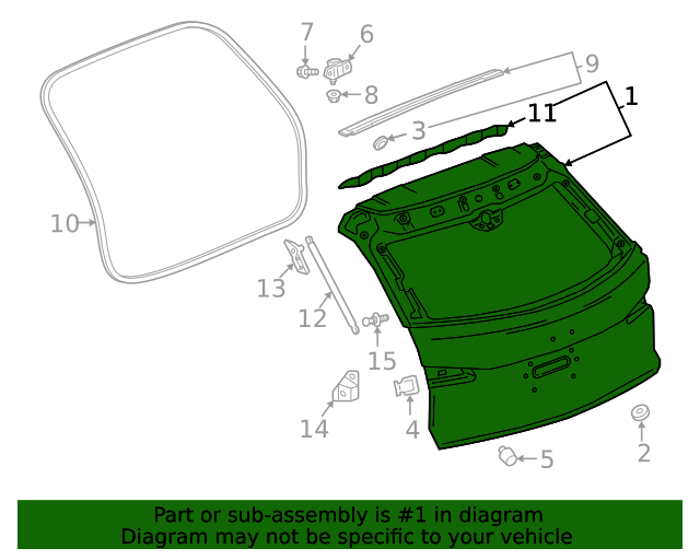 20212023 Buick Envision Lift Gate 84933113 GM