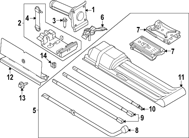 2023-2024 Ford Tool Kit Retainer PC3Z-17091-D | OEM Parts Online