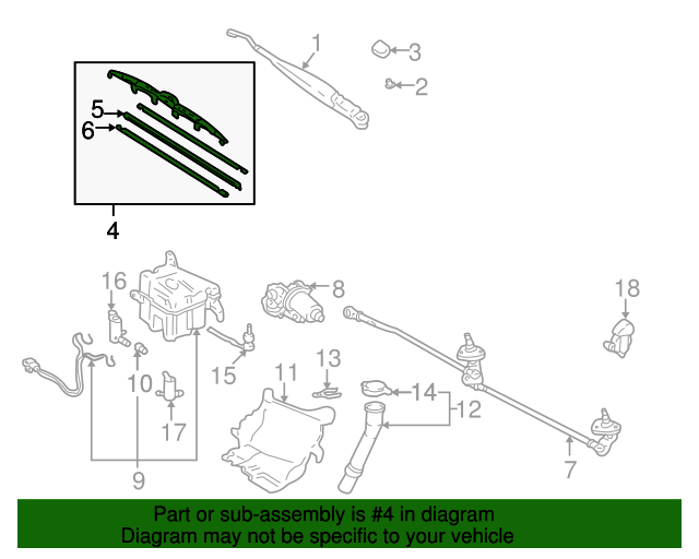 8522235091 Windshield Wiper Blade (Left, Front) 19962002 Toyota